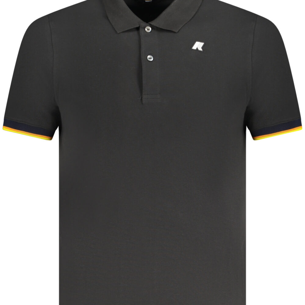 K-WAY POLO MANICHE CORTE UOMO NERO