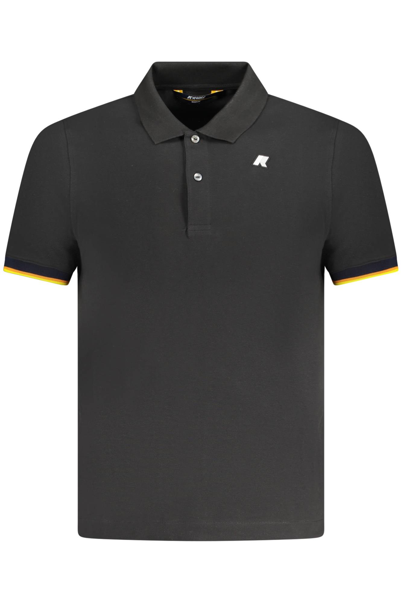 K-WAY POLO MANICHE CORTE UOMO NERO