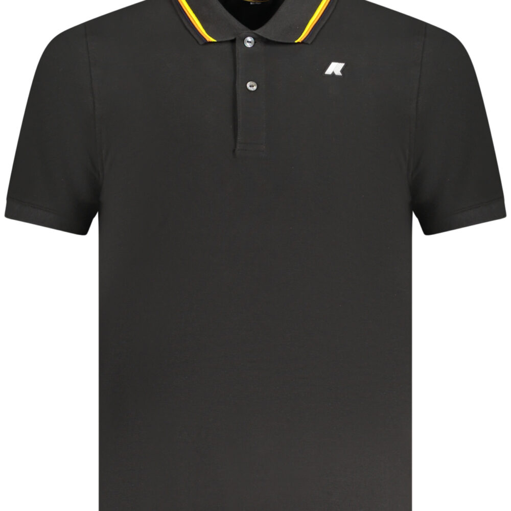 K-WAY POLO MANICHE CORTE UOMO NERO
