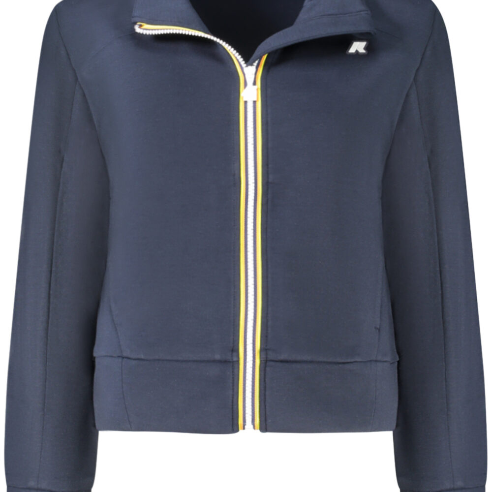 K-WAY FELPA CON ZIP DONNA BLU