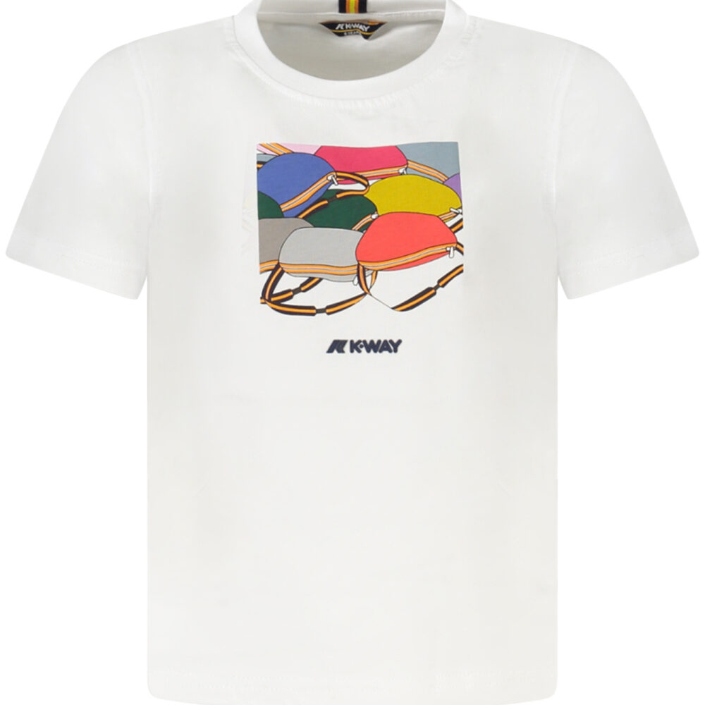 K-WAY T-SHIRT MANICHE CORTE BAMBINO BIANCO