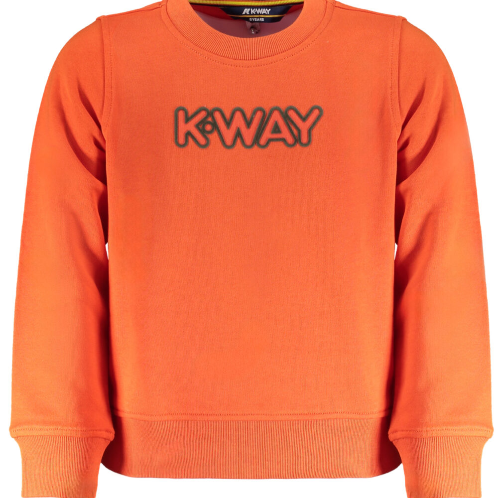 K-WAY FELPA SENZA ZIP BAMBINO ARANCIO