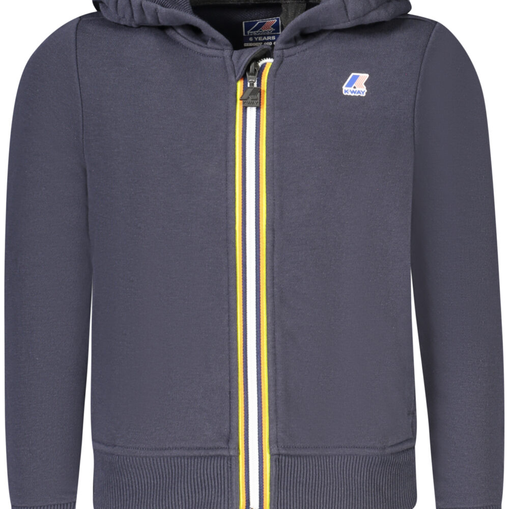 K-WAY FELPA CON ZIP BAMBINO BLU