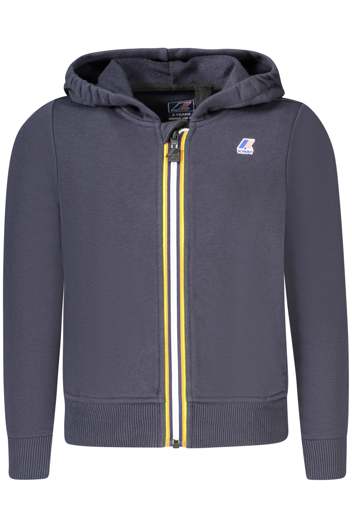K-WAY FELPA CON ZIP BAMBINO BLU