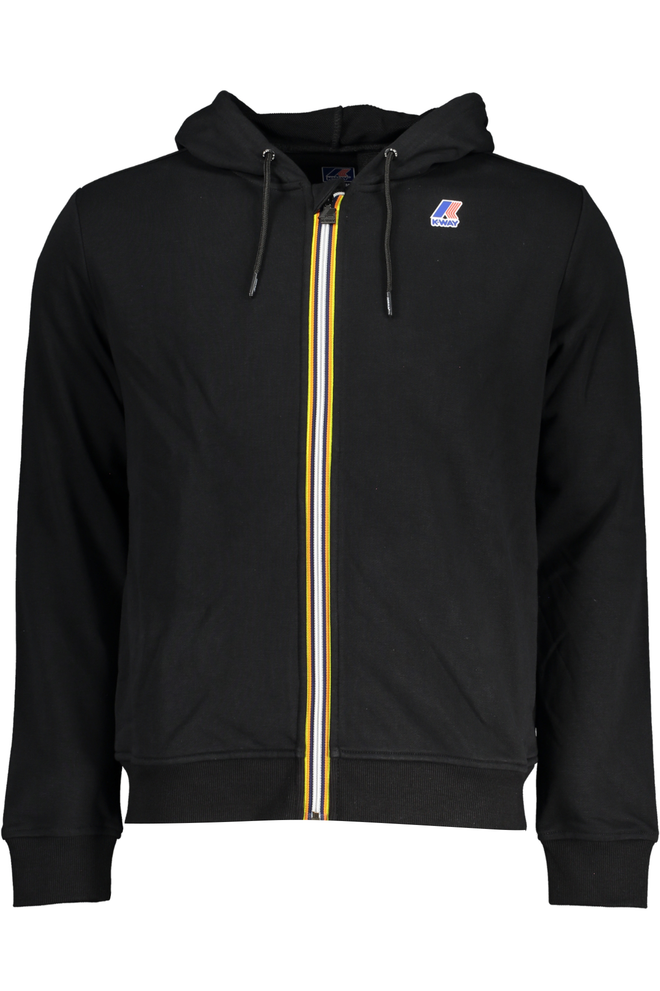 K-WAY FELPA CON ZIP UOMO NERO