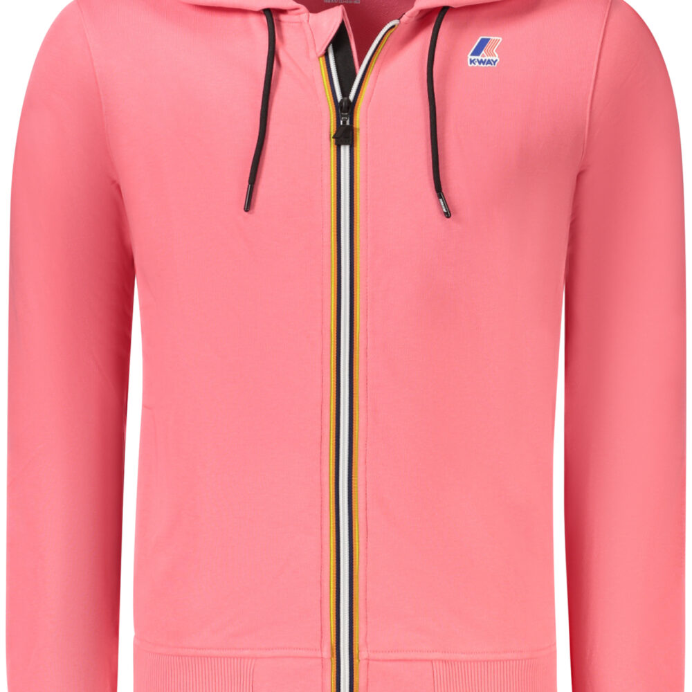 K-WAY FELPA CON ZIP UOMO ROSA