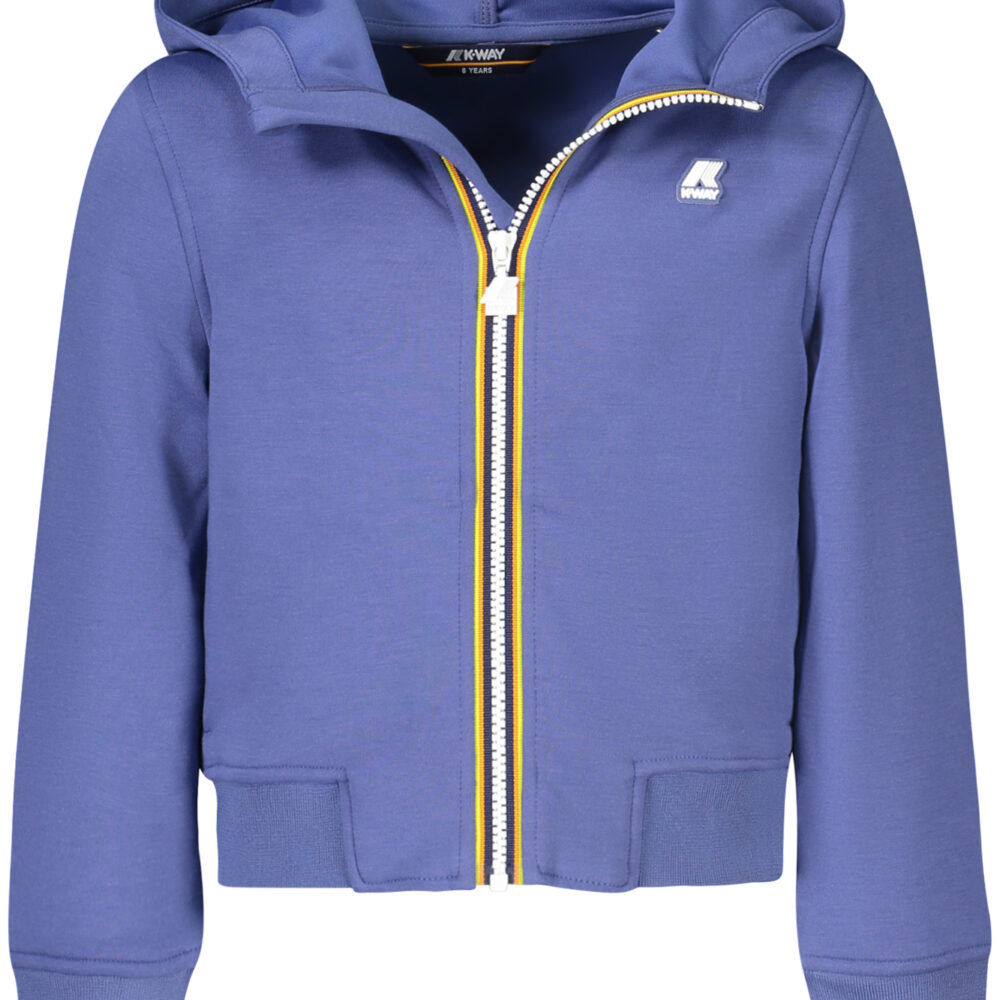 K-WAY FELPA CON ZIP BAMBINO BLU