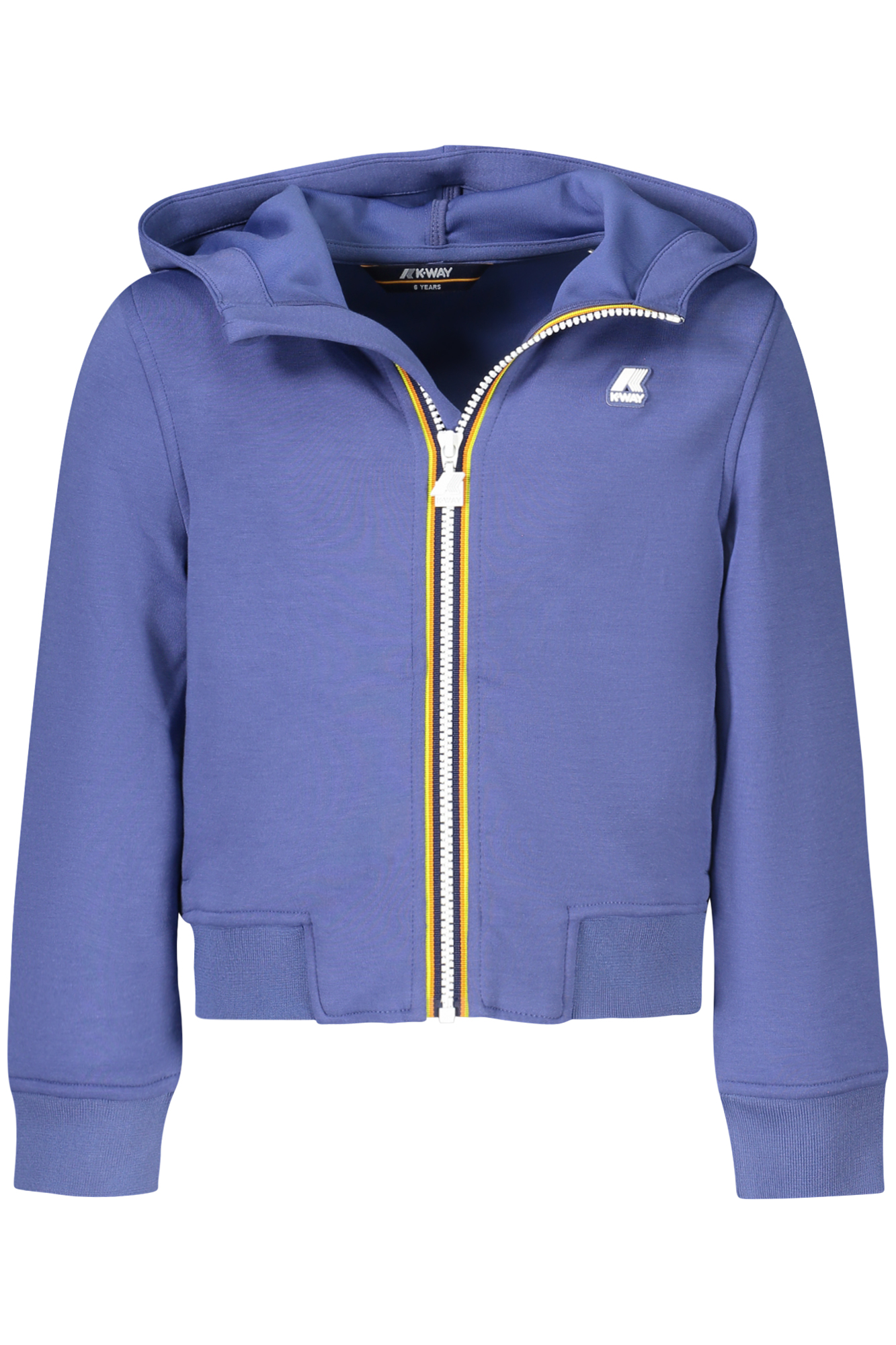 K-WAY FELPA CON ZIP BAMBINO BLU