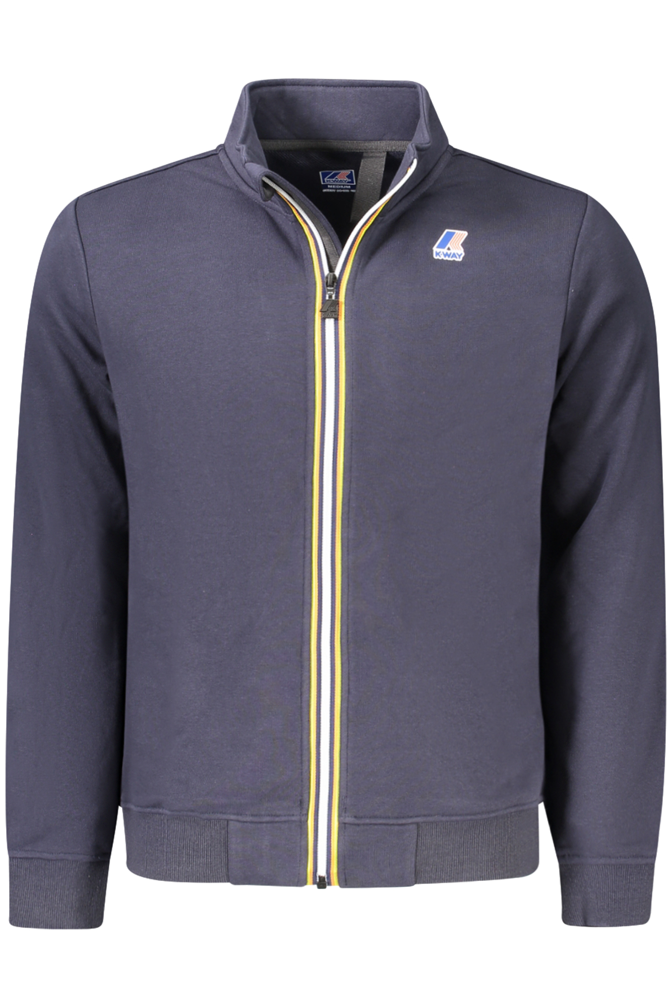 K-WAY FELPA CON ZIP UOMO BLU
