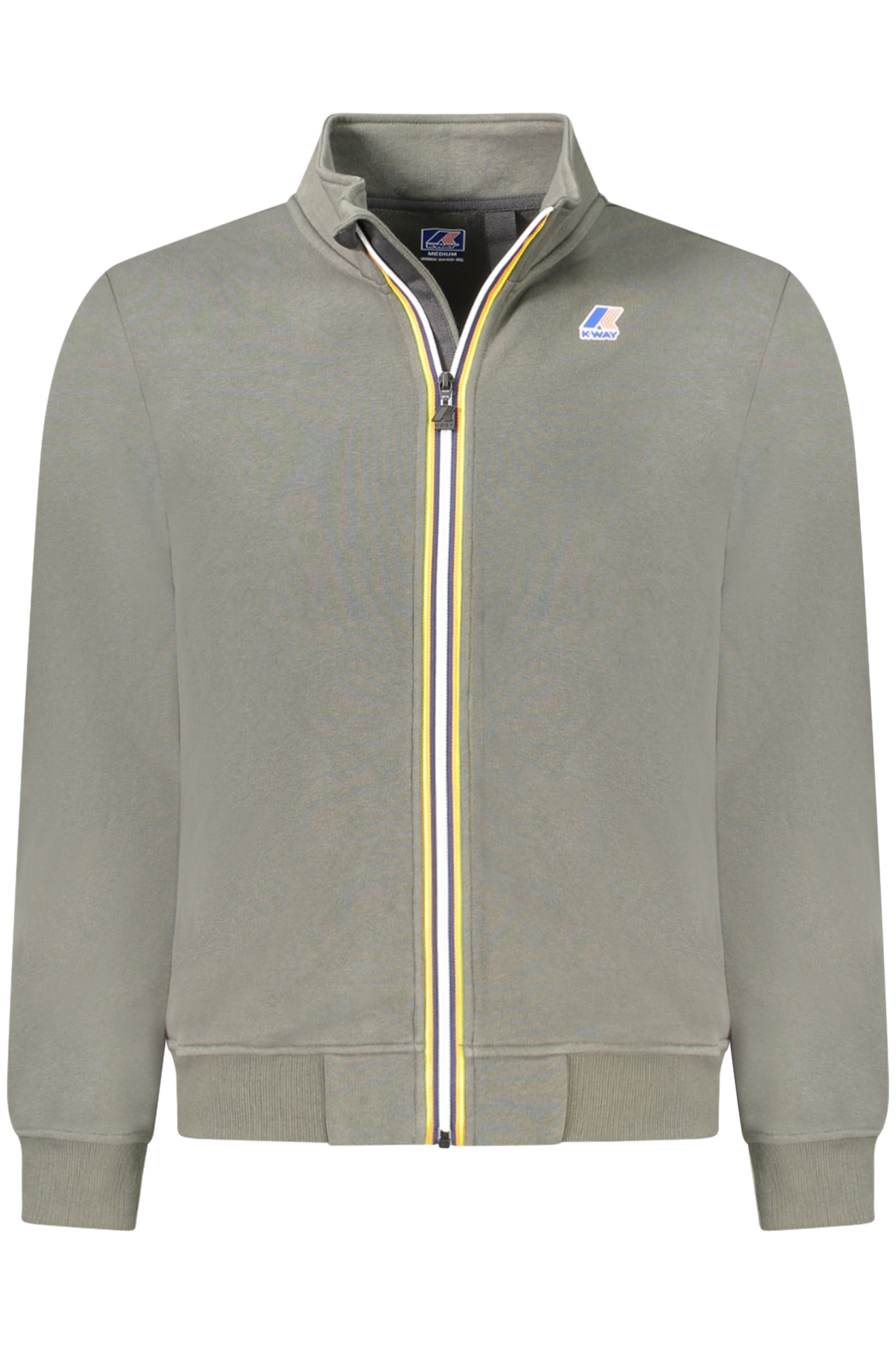K-WAY FELPA CON ZIP UOMO VERDE