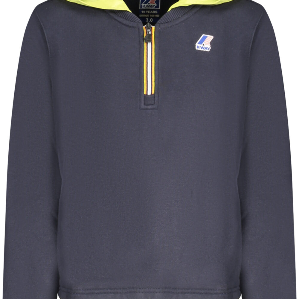 K-WAY FELPA SENZA ZIP BAMBINO BLU