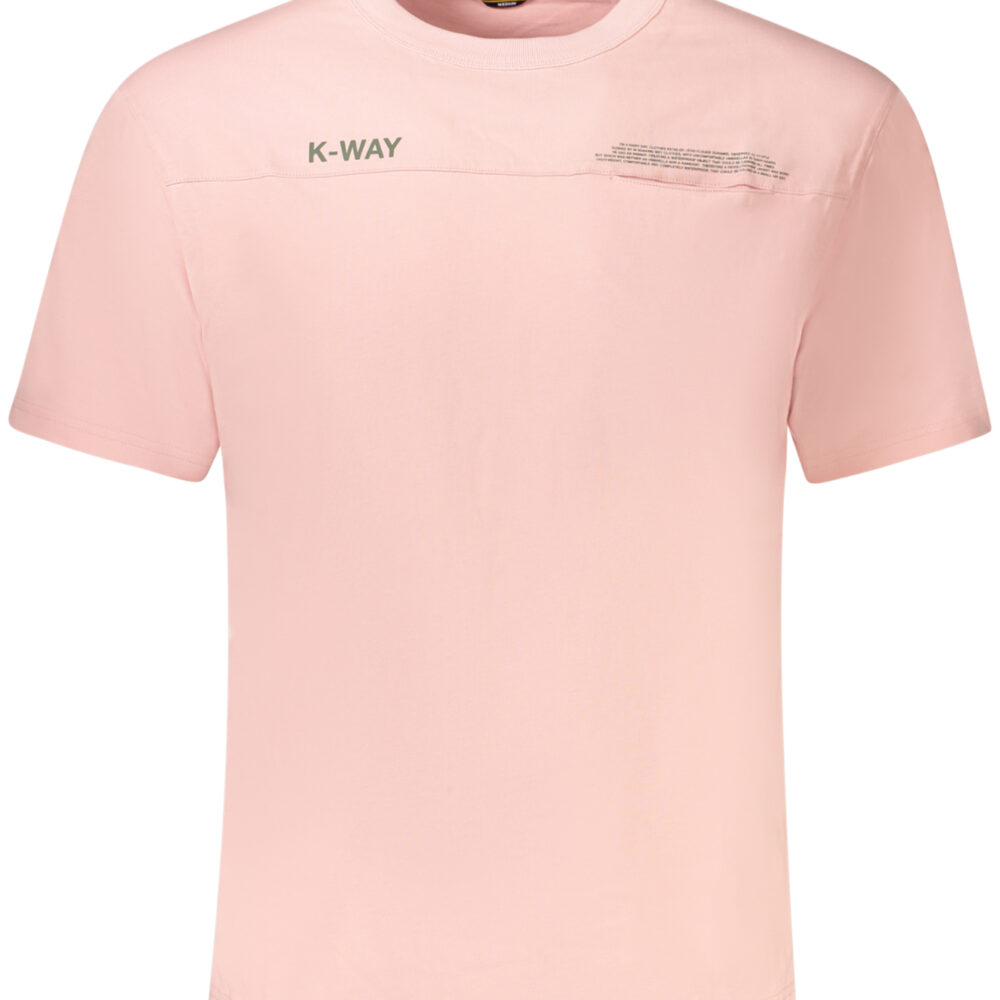 K-WAY T-SHIRT MANICHE CORTE UOMO ROSA