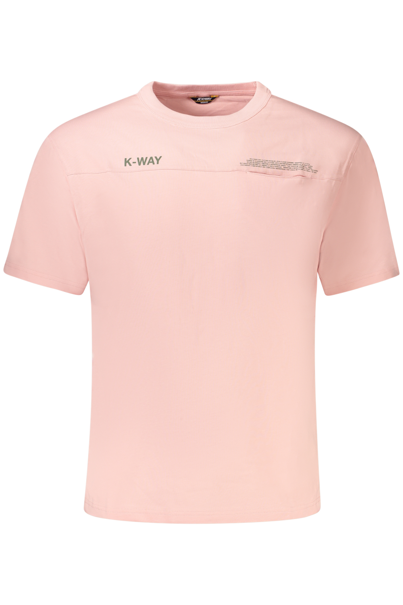 K-WAY T-SHIRT MANICHE CORTE UOMO ROSA