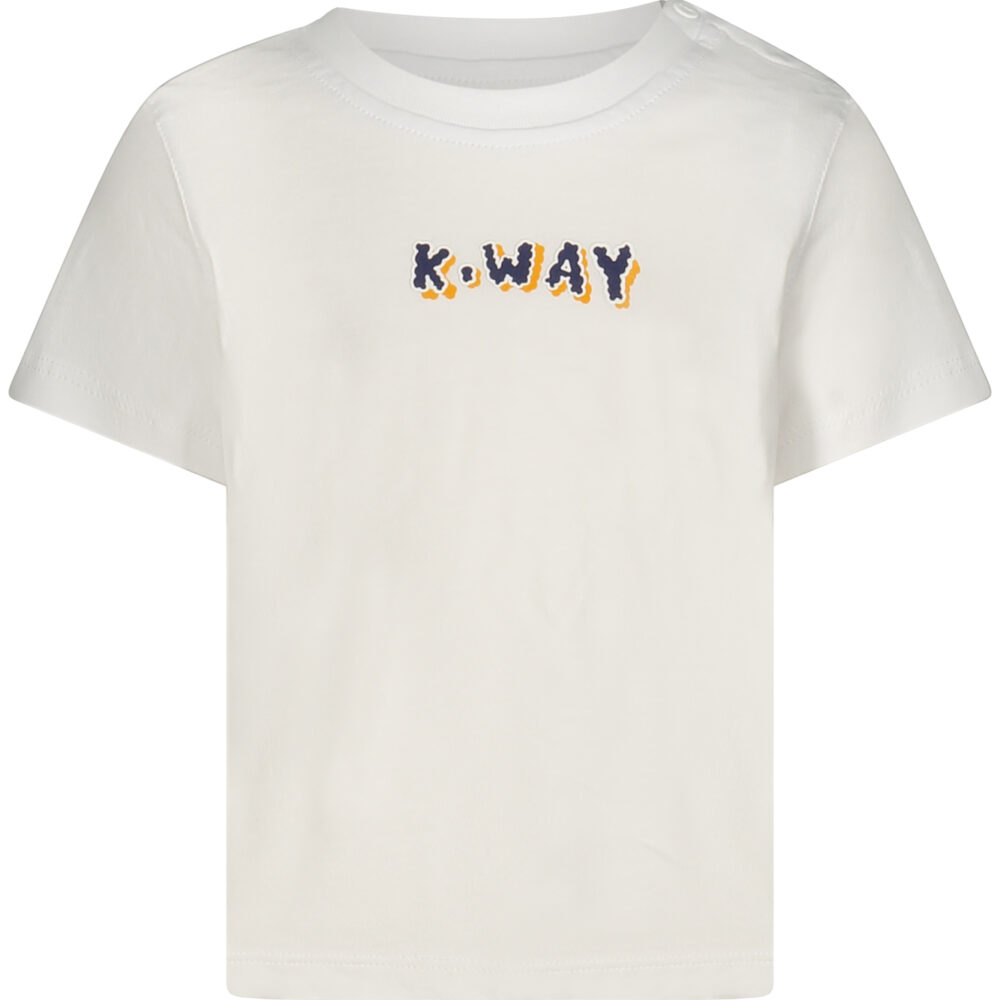 K-WAY T-SHIRT MANICHE CORTE BAMBINO BIANCO
