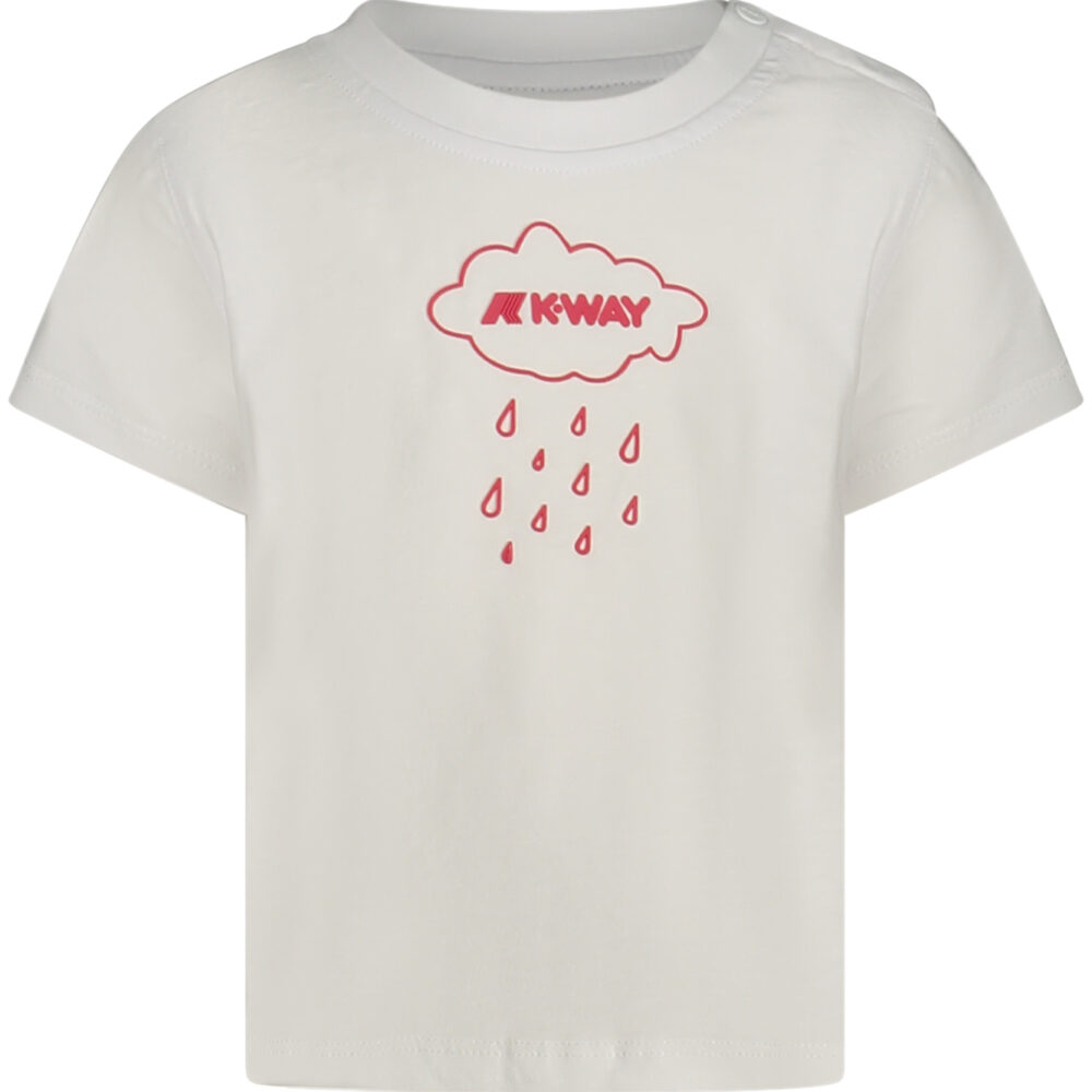 K-WAY T-SHIRT MANICHE CORTE BAMBINO BIANCO