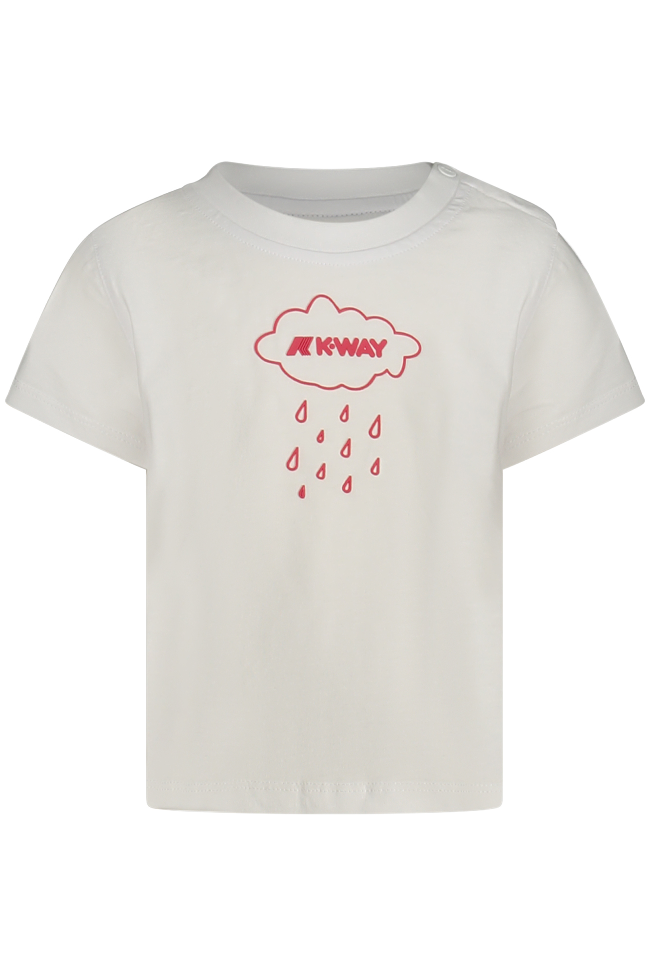 K-WAY T-SHIRT MANICHE CORTE BAMBINO BIANCO