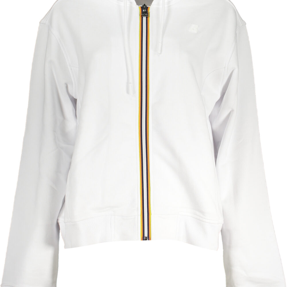 K-WAY FELPA CON ZIP DONNA BIANCO