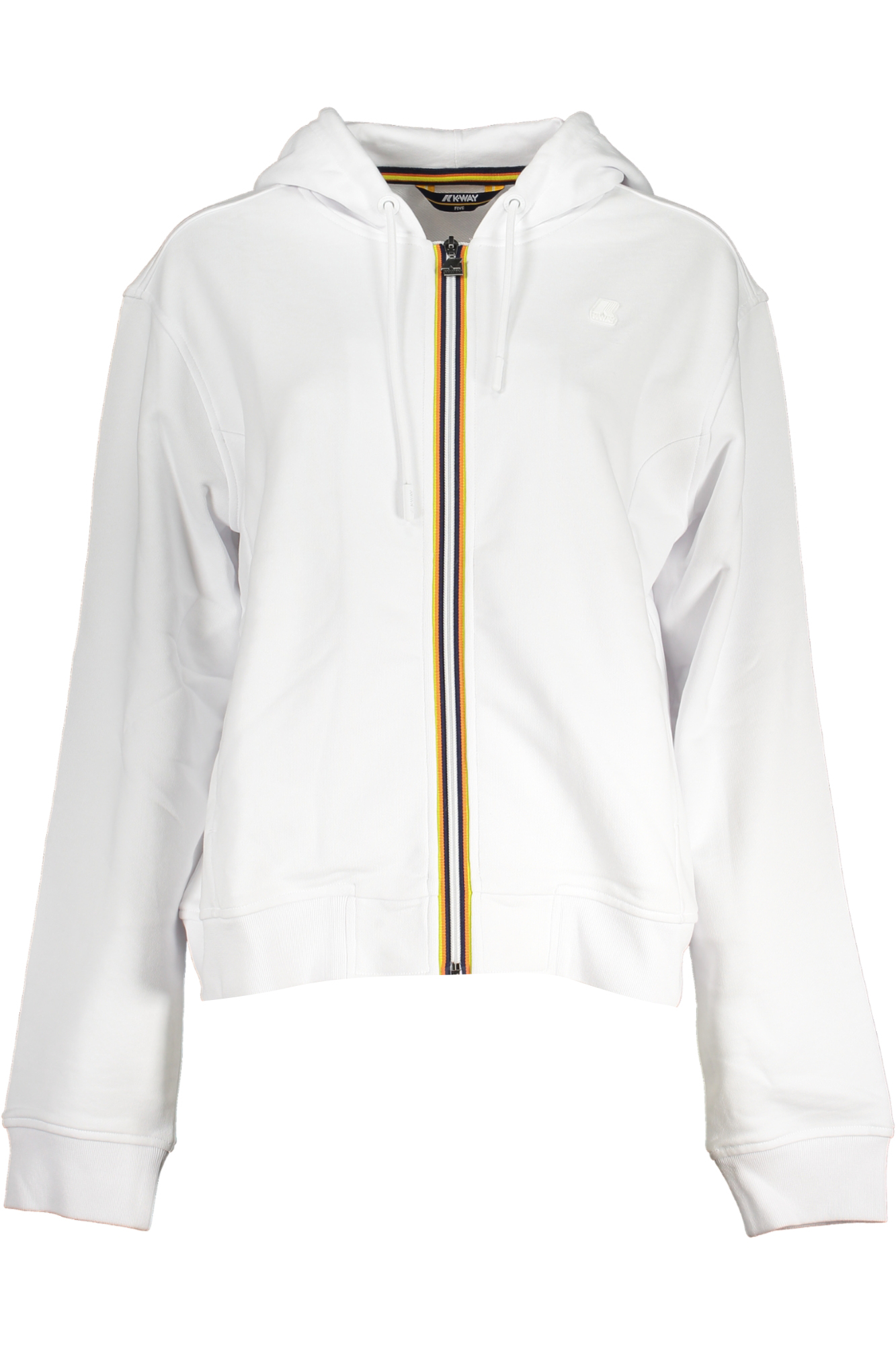 K-WAY FELPA CON ZIP DONNA BIANCO