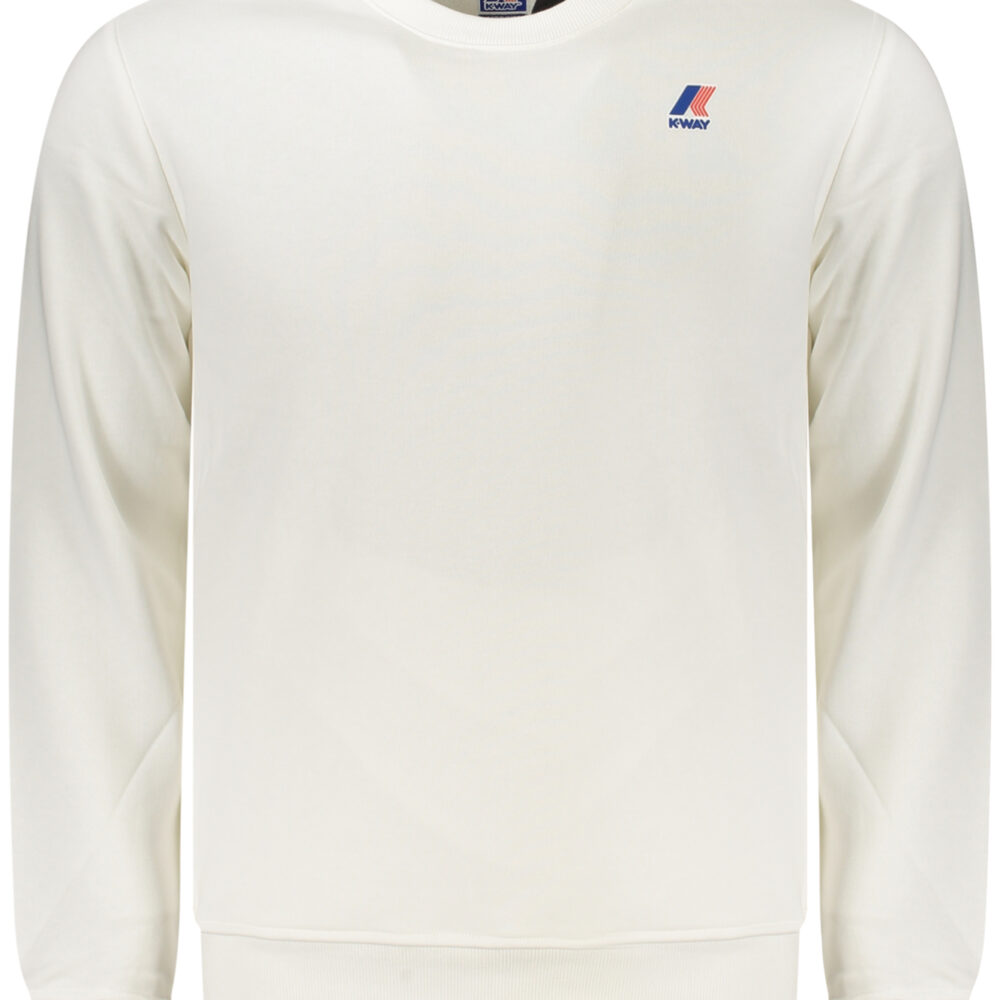 K-WAY FELPA SENZA ZIP UOMO BIANCO
