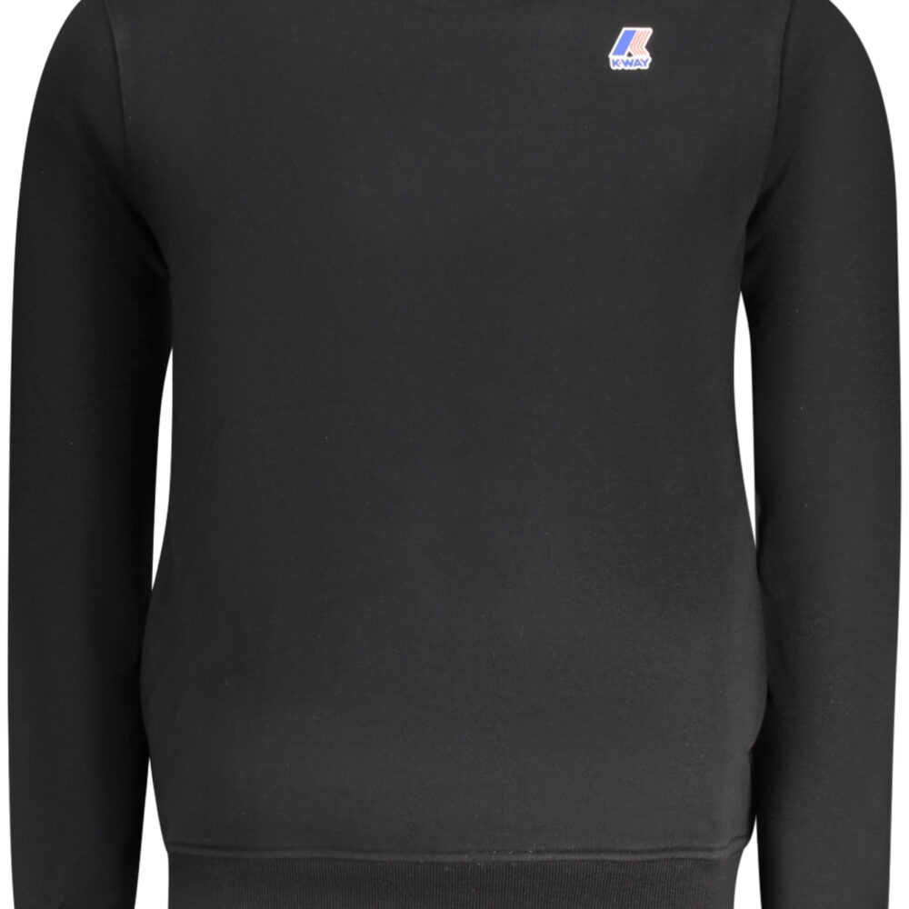 K-WAY FELPA SENZA ZIP UOMO NERO