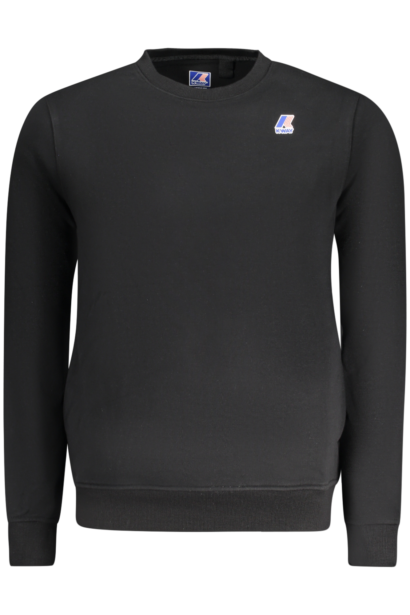 K-WAY FELPA SENZA ZIP UOMO NERO