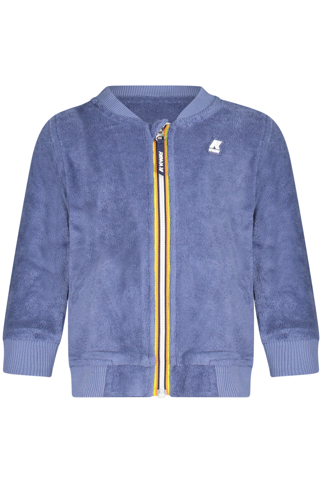 K-WAY FELPA CON ZIP BAMBINO BLU