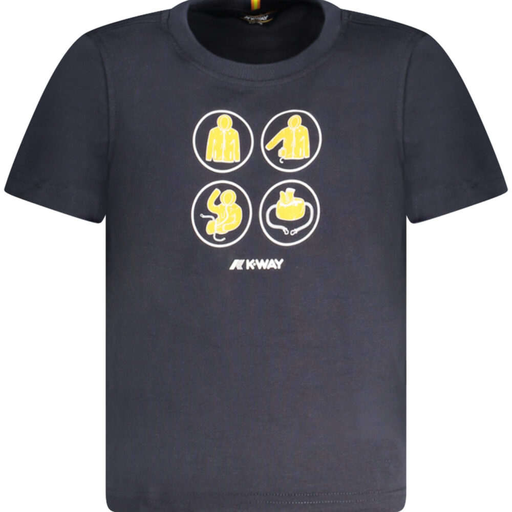 K-WAY T-SHIRT MANICHE CORTE BAMBINO BLU