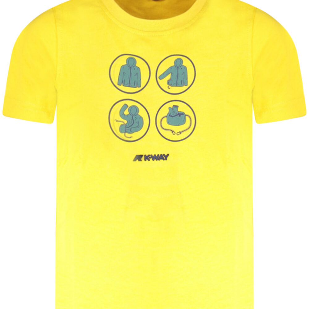 K-WAY T-SHIRT MANICHE CORTE BAMBINO GIALLO