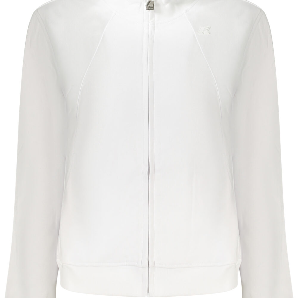 K-WAY FELPA CON ZIP DONNA BIANCO