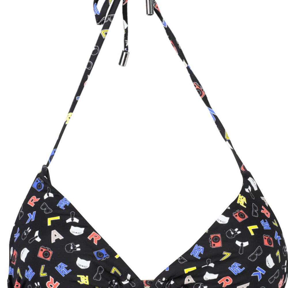 KARL LAGERFELD BEACHWEAR COSTUME PARTE SOPRA DONNA NERO