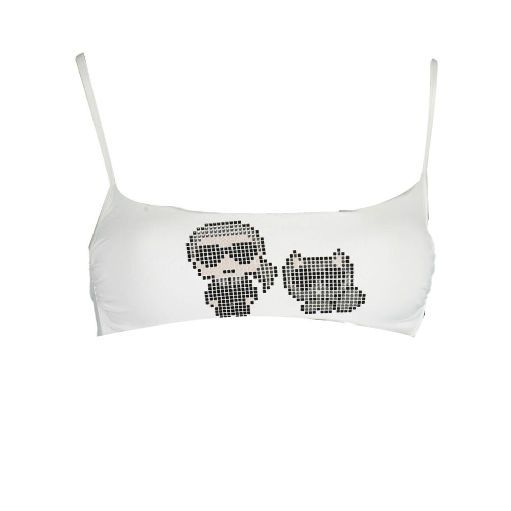 KARL LAGERFELD BEACHWEAR COSTUME PARTE SOPRA DONNA BIANCO