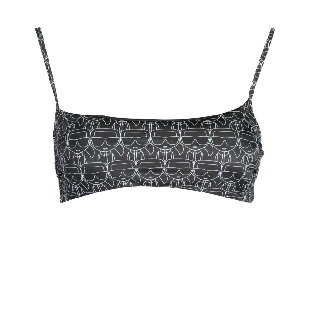 KARL LAGERFELD BEACHWEAR COSTUME PARTE SOPRA DONNA NERO
