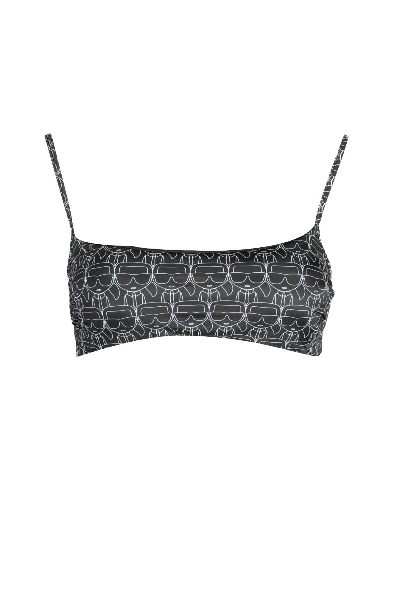 KARL LAGERFELD BEACHWEAR COSTUME PARTE SOPRA DONNA NERO