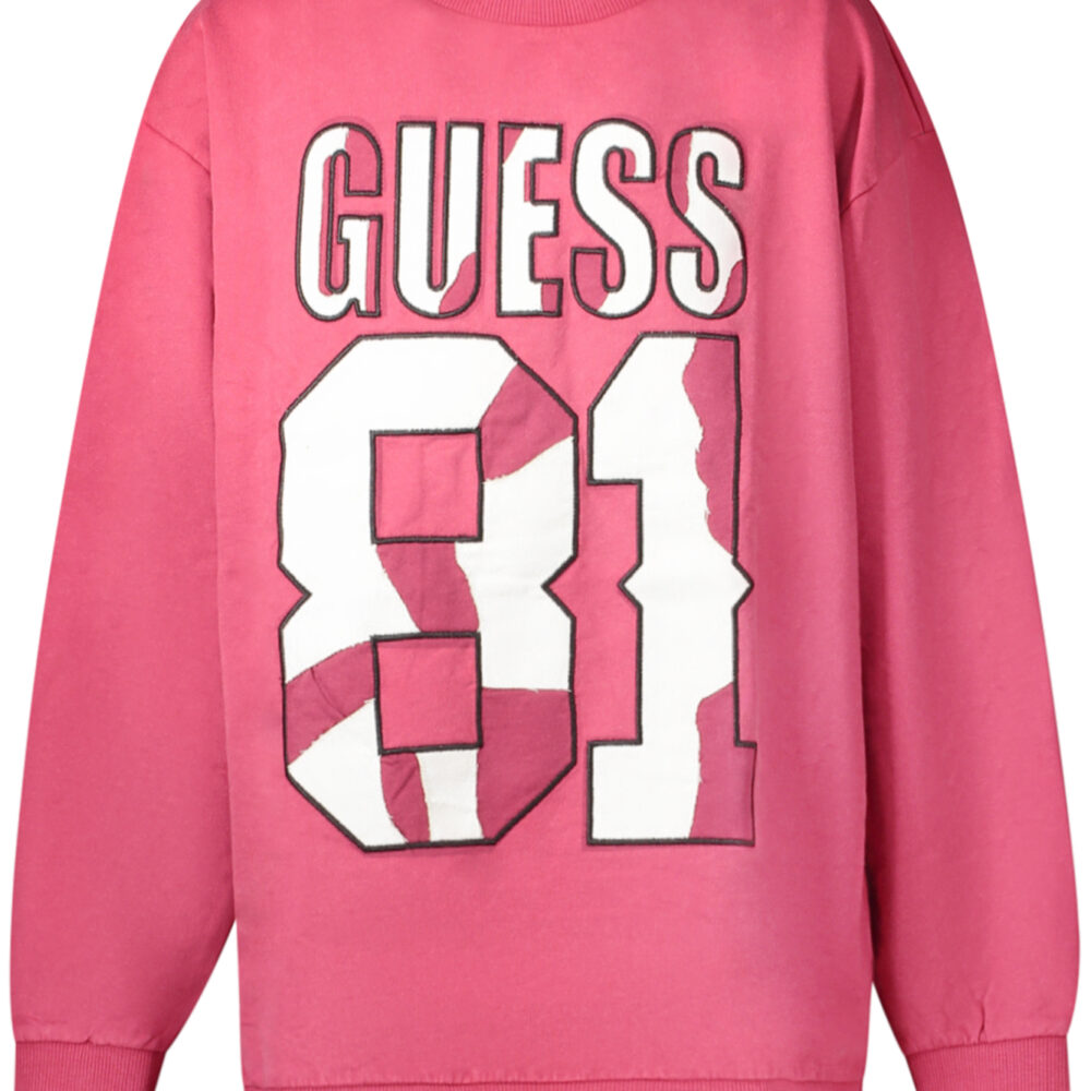 GUESS JEANS FELPA SENZA ZIP BAMBINO ROSSO