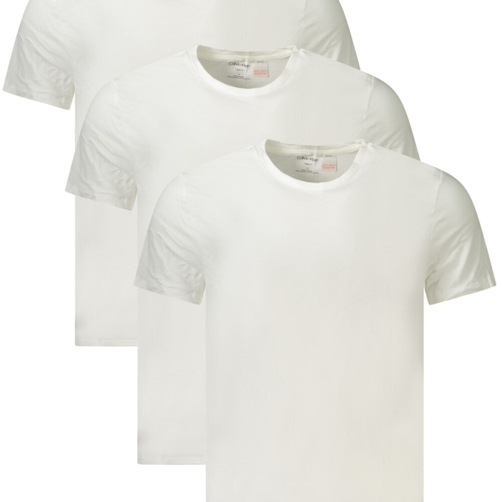 CALVIN KLEIN T-SHIRT MANICHE CORTE UOMO BIANCO