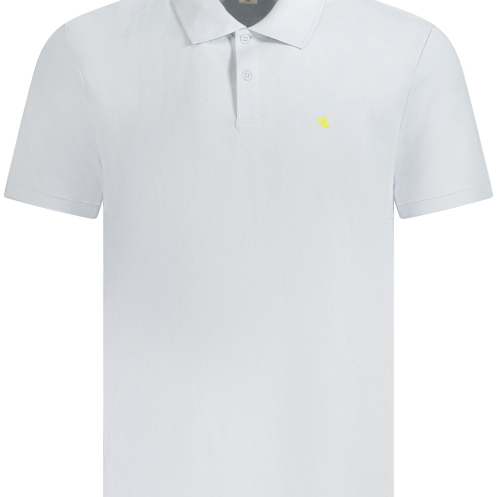 CALVIN KLEIN POLO MANICHE CORTE UOMO AZZURRO