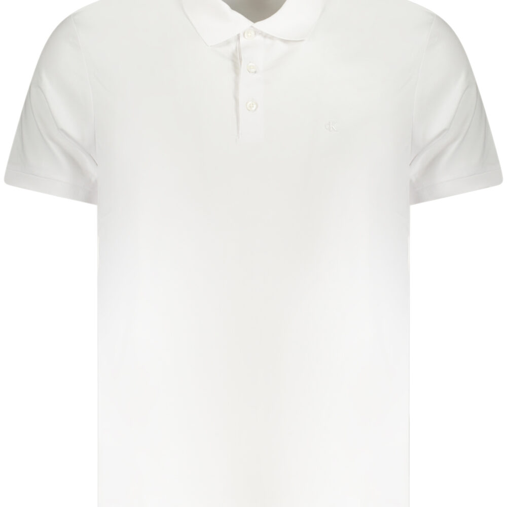CALVIN KLEIN POLO MANICHE CORTE UOMO BIANCO