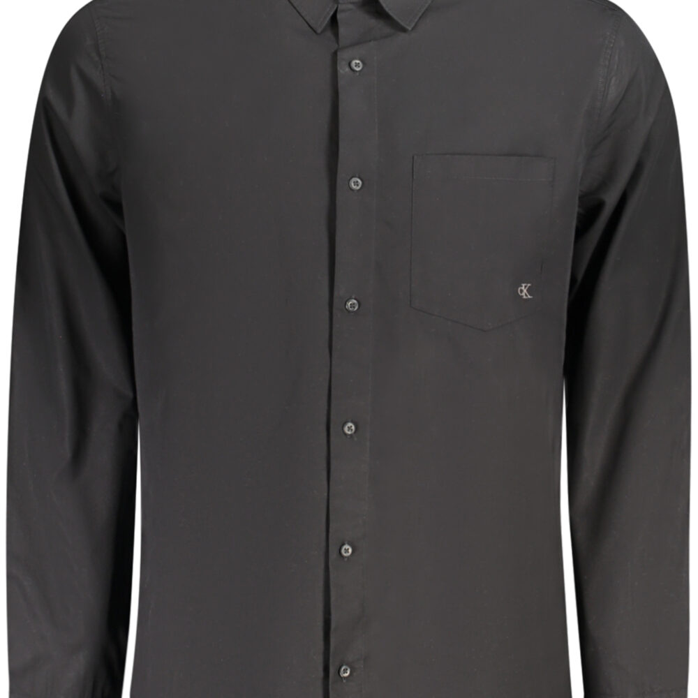 CALVIN KLEIN CAMICIA MANICHE LUNGHE UOMO NERO