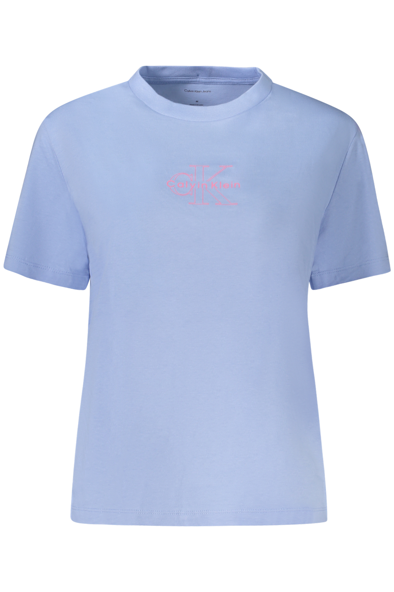CALVIN KLEIN T-SHIRT MANICHE CORTE DONNA AZZURRO