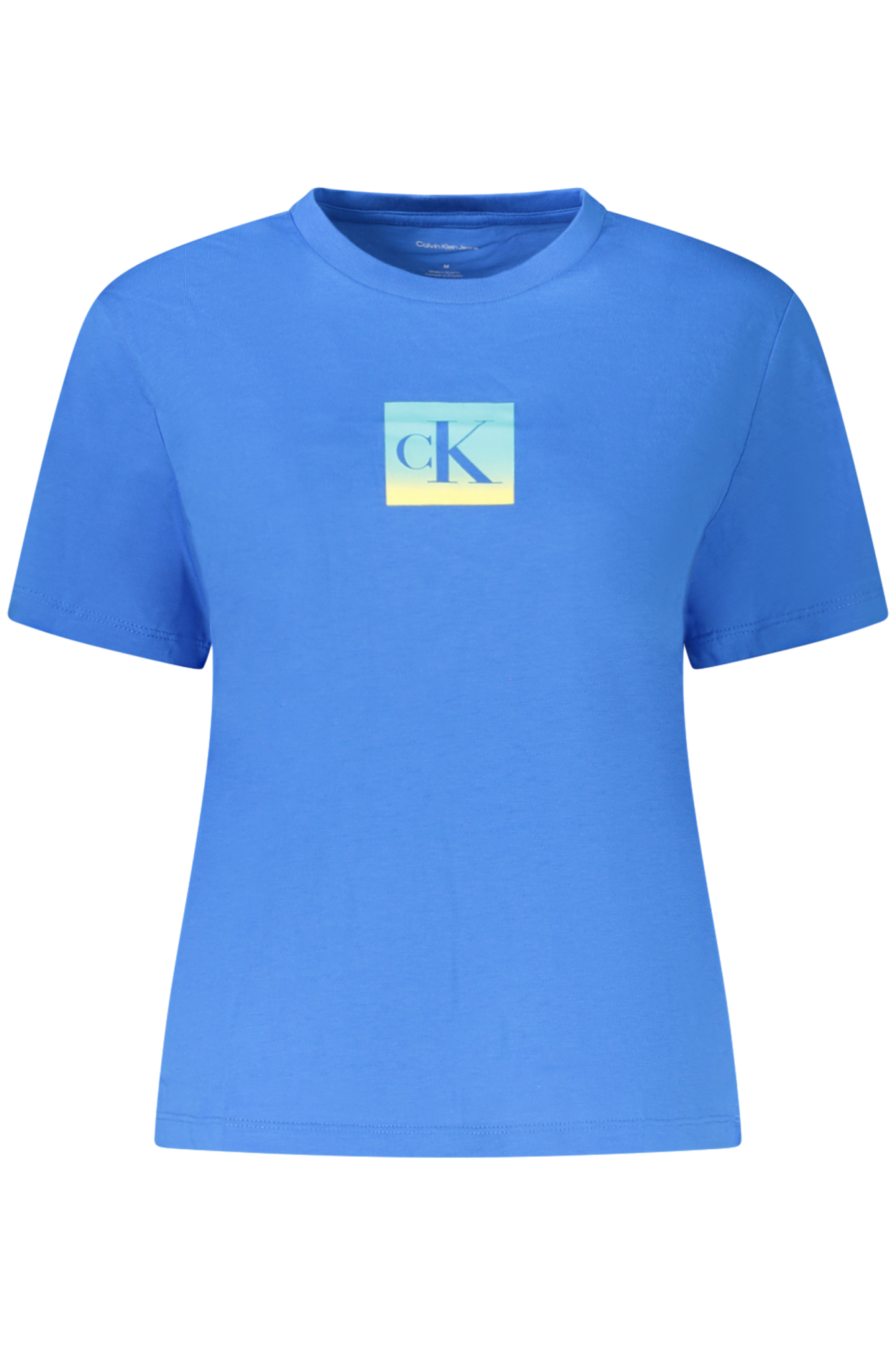 CALVIN KLEIN T-SHIRT MANICHE CORTE DONNA BLU