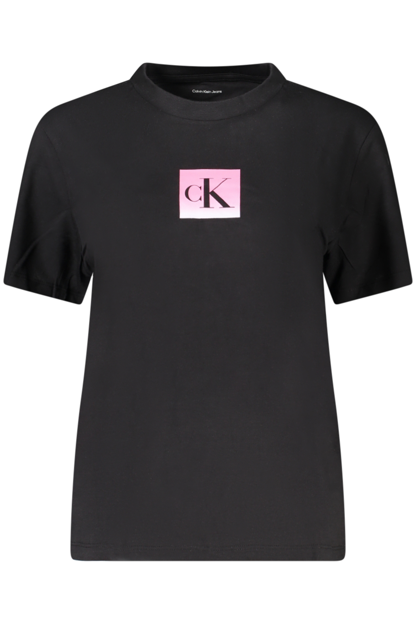 CALVIN KLEIN T-SHIRT MANICHE CORTE DONNA NERO