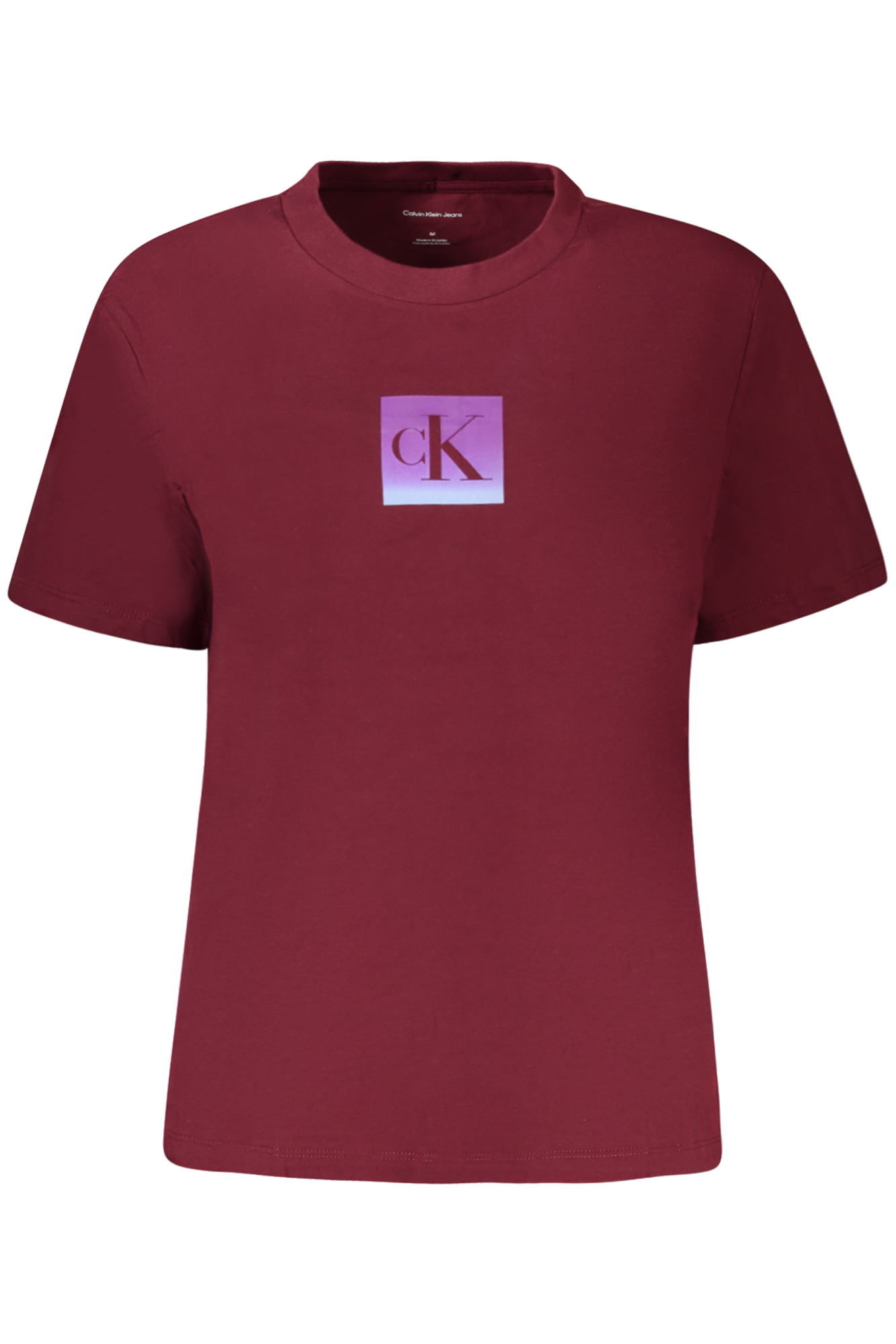 CALVIN KLEIN T-SHIRT MANICHE CORTE DONNA ROSSO