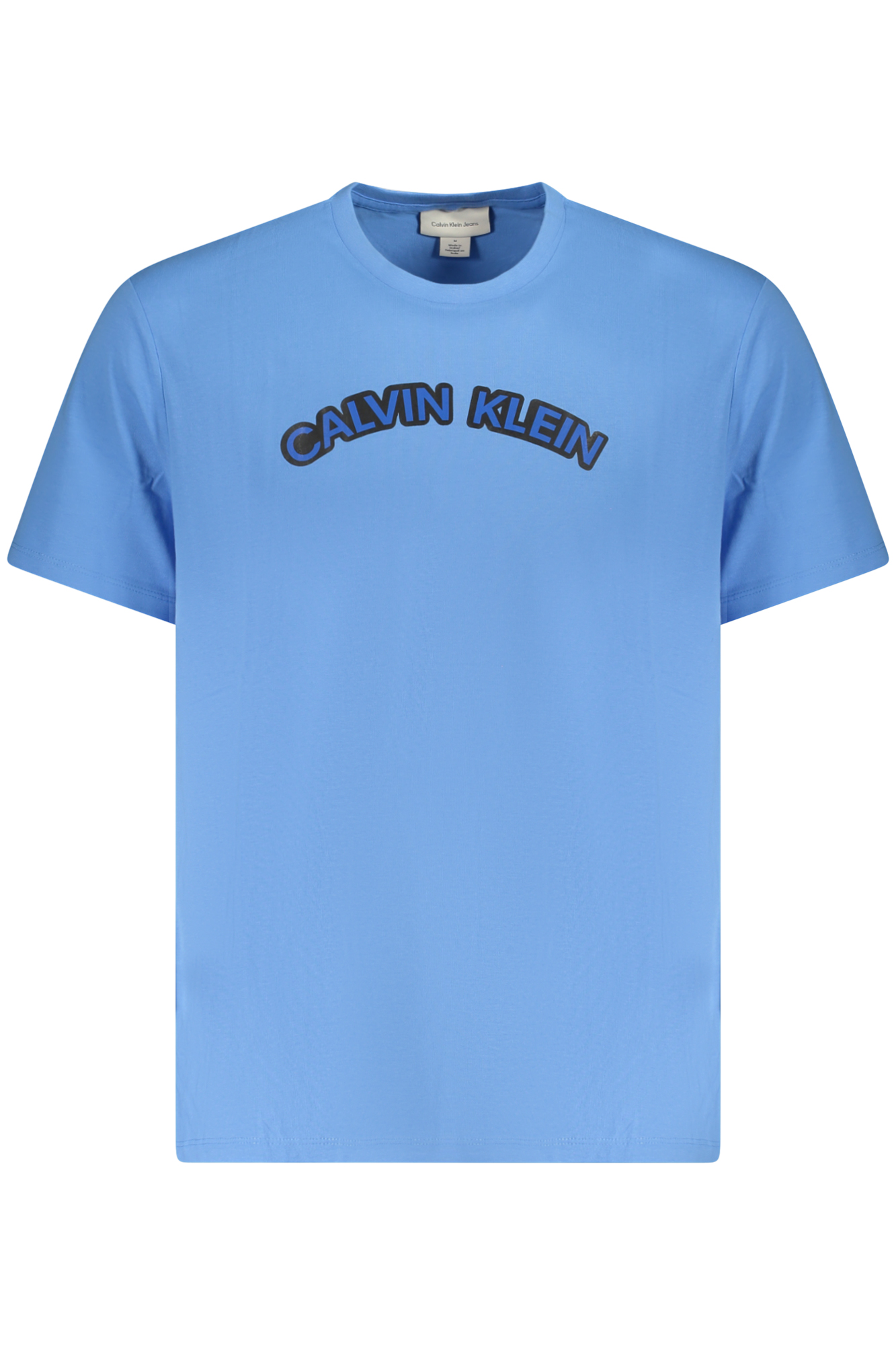 CALVIN KLEIN T-SHIRT MANICHE CORTE UOMO AZZURRO