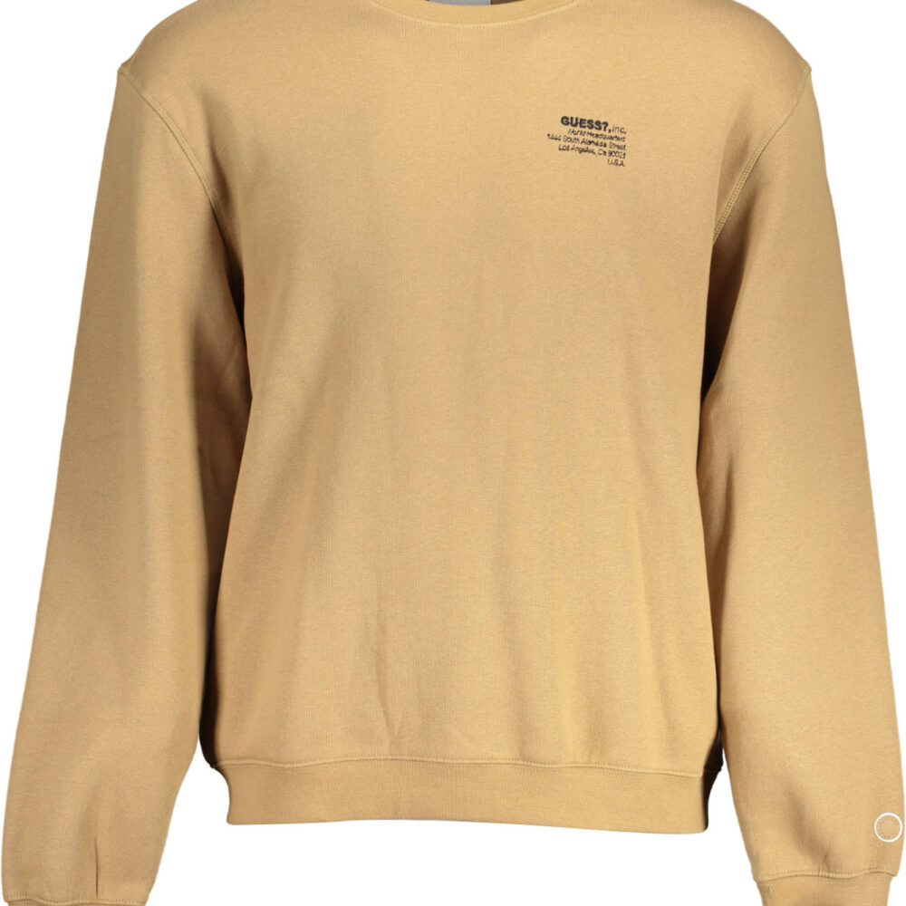 GUESS JEANS FELPA SENZA ZIP UOMO BEIGE
