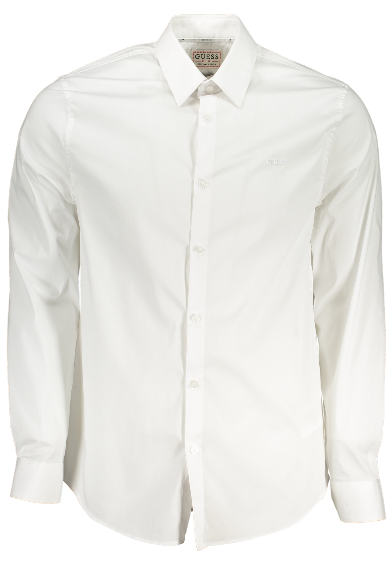 GUESS JEANS CAMICIA MANICHE LUNGHE UOMO BIANCO