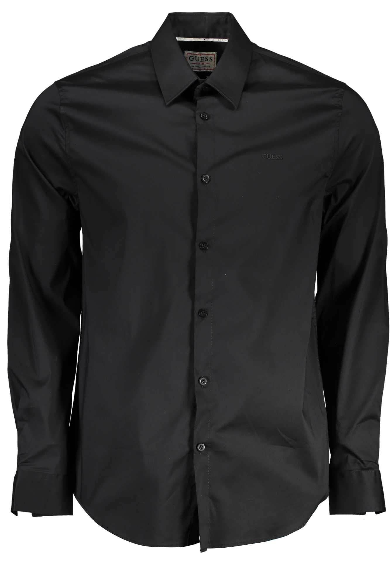 GUESS JEANS CAMICIA MANICHE LUNGHE UOMO NERO