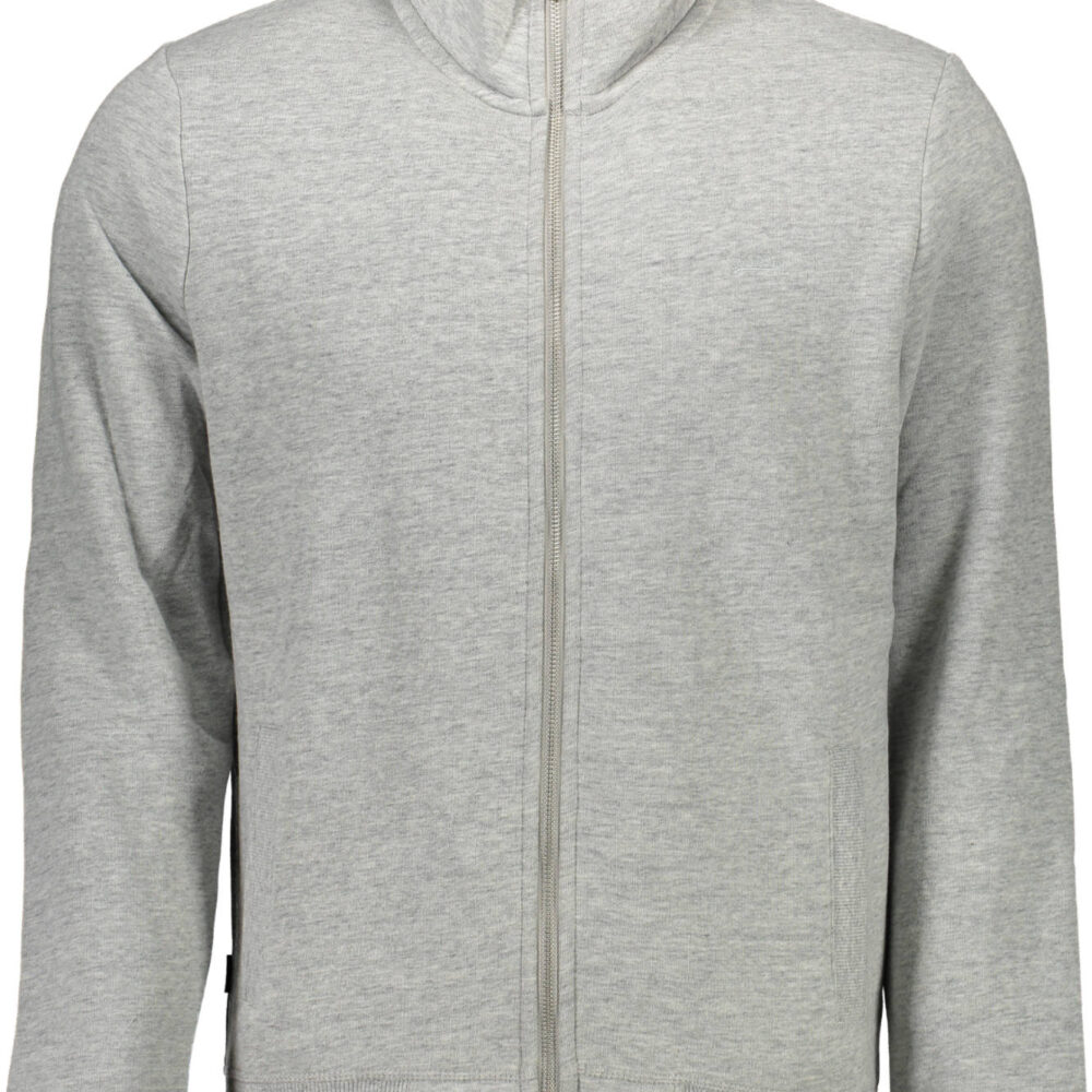 SUPERDRY FELPA CON ZIP UOMO GRIGIO