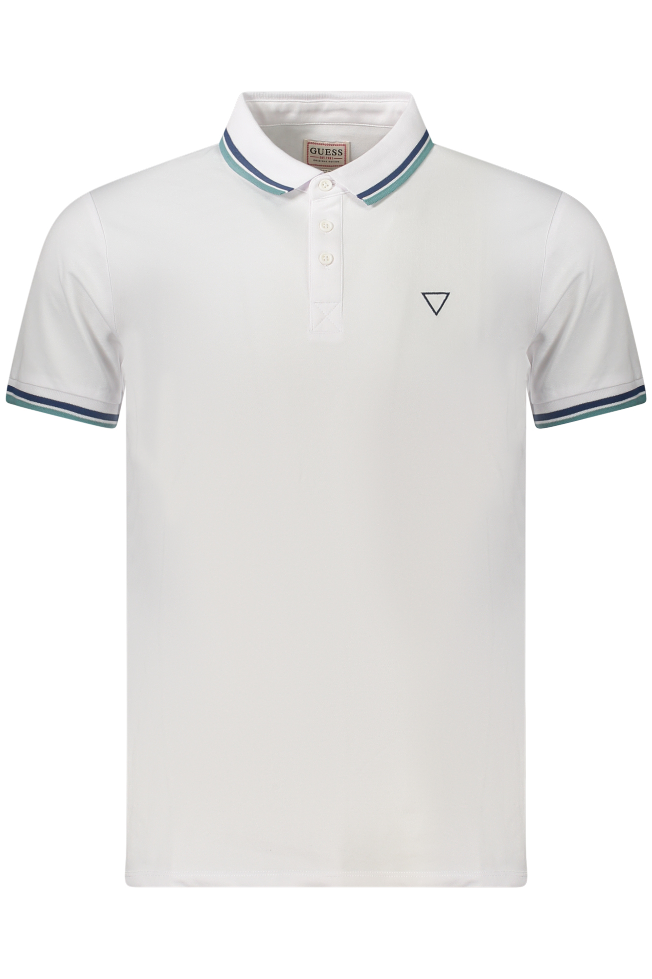 GUESS JEANS POLO MANICHE CORTE UOMO BIANCO