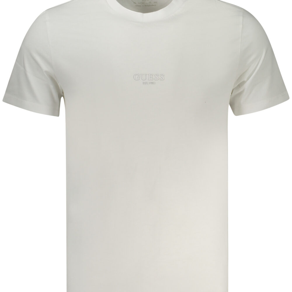 GUESS JEANS T-SHIRT MANICHE CORTE UOMO BIANCO