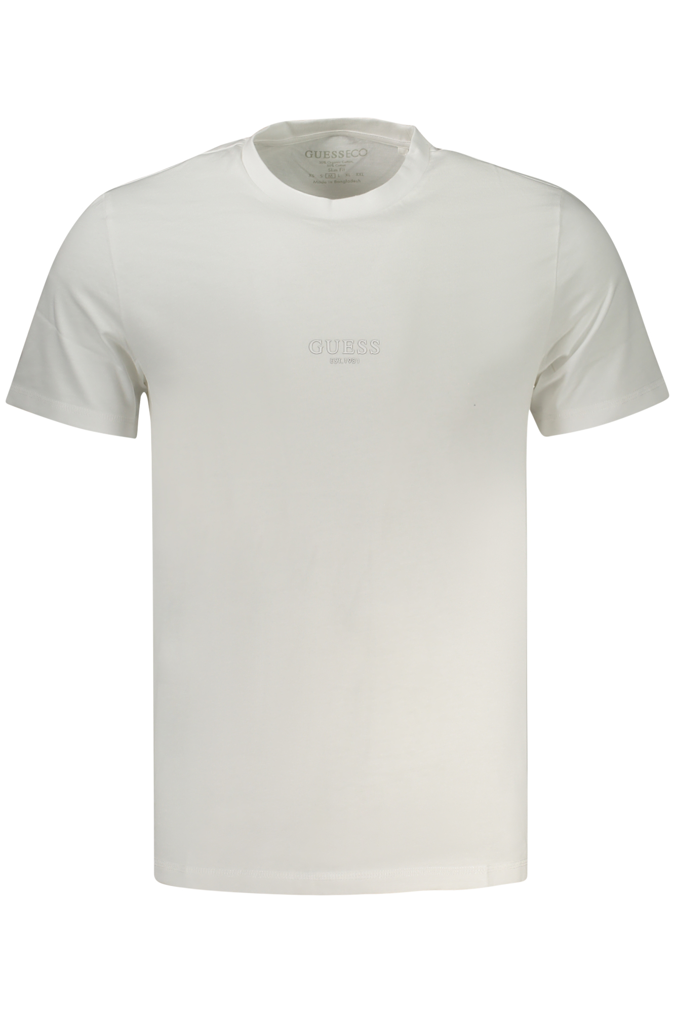 GUESS JEANS T-SHIRT MANICHE CORTE UOMO BIANCO